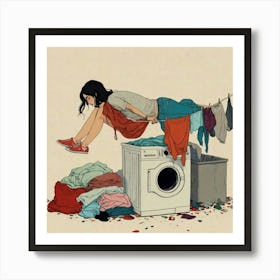 Laundry Day 2 Art Print