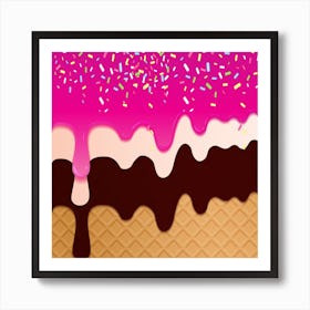 Ice Cream Sundae Art Print