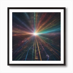 Abstract Rays Of Light 4 Art Print