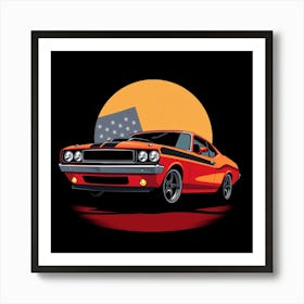 American Muscle Car 1 Art Print