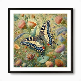 Butterfly In The Garden 7 Art Print