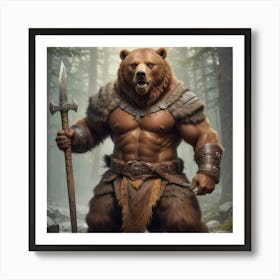 Natural Berserker Bear Poster