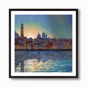 Venice At Dusk Art Print