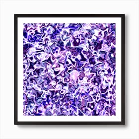 Abstract Purple And White Swirls Art Print
