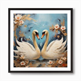 Swans 12 Art Print