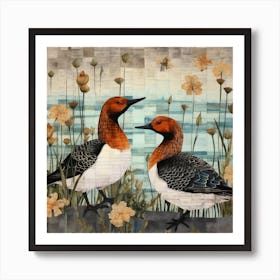 Bird In Nature Canvasback 1 Art Print