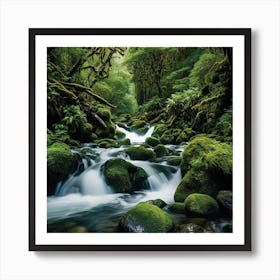 Mossy Stream Art Print