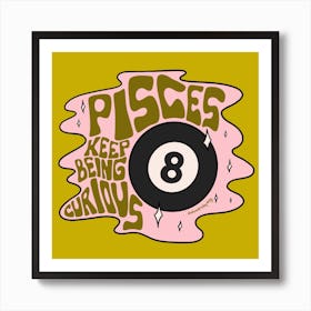 Pisces Magic 8 Ball Art Print