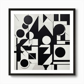 Bold Geometric Shapes art print 2 Art Print