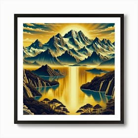 Sunrise Over The Mountains Art Print