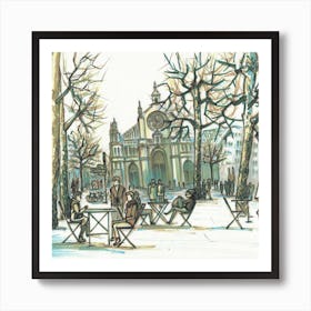 Saint Valentines Day In Brussel Square Art Print