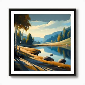 Landscape Painting 109 Art Print