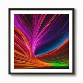 Colorful Light Trail Art Print