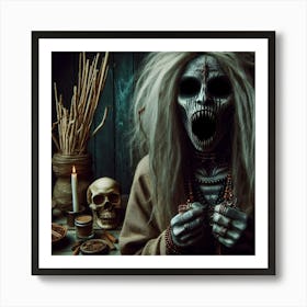 Skeleton Witch Art Print