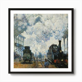 Claude Monet - Train Station Art Print