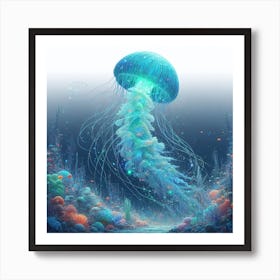 Jellyfish Canvas Print Art Print