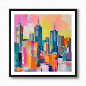 Abstract Travel Collection Melbourne Australia 2 Art Print