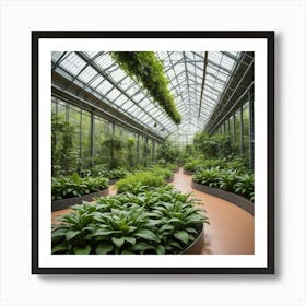 Greenhouse With Plants Art Print