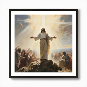 A Depiction Of A Sunday Morning Where The Essence Of The Resurrection After Jesus Christs Crucifixi (3) Art Print