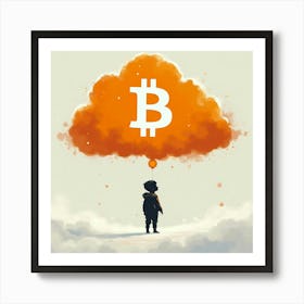 Bitcoin Cloud 7 Art Print