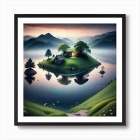 House On An Island Art Print