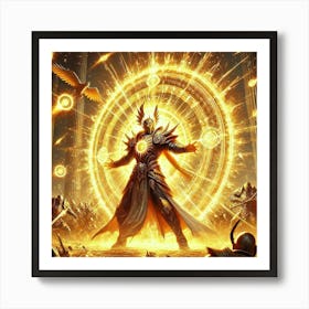 Emperor Solarrus Solar Flare Shield Art Print