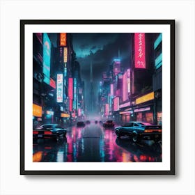 Cyborg City Art Print