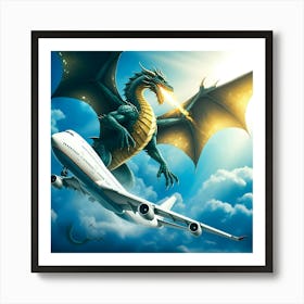 Rise Of The Aqua Blue Dragons By Air 1 Art Print