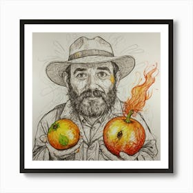 Oranges And Fire Art Print