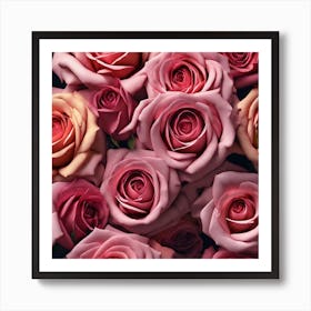 Pink Roses 15 Art Print