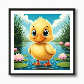 Cutesy Duckling Art Print