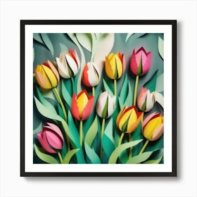 Paper Tulips Art Print