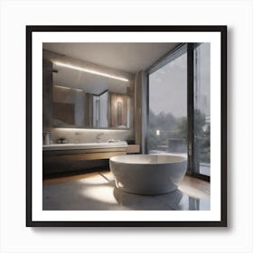 Modern Bathroom Art Print