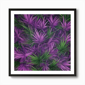 Purple Plants Background Art Print