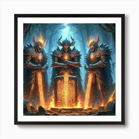 Fire Guardians Art Print