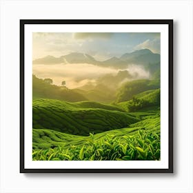 Rolling green hills 1 Art Print