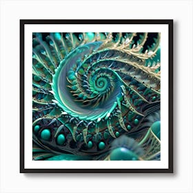 fractal spiral 3 Art Print