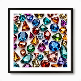 Colorful Gems 2 Art Print