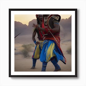 OCA DNA TY - Future Tribal Man Fighter Dancing Art Print
