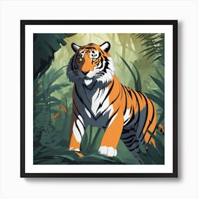 Tiger In The Jungle 16 Art Print