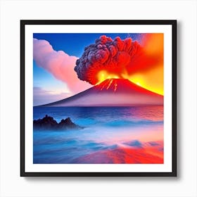 Volcano Eruption 3 Art Print