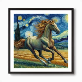 Starry Night Horse Art Print