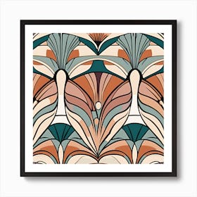 Deco Pattern Bohemian Whimsical Art Print