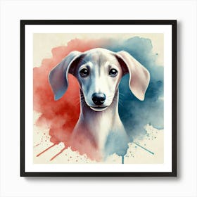 Watercolor Whippet 4 Art Print