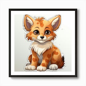 Cute Fox Sticker 2 Art Print