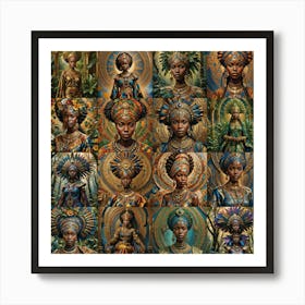 African Queens Art Print