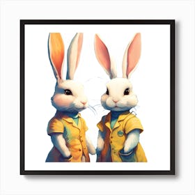 Two Rabbits Art Print