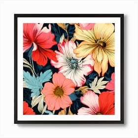 Floral Pattern 5 Art Print