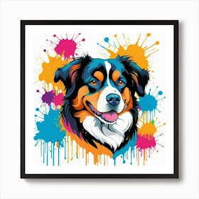 Graffiti Burmese Mountain Dog 2 Art Print