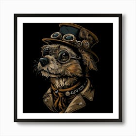 Steampunk Dog 15 Art Print